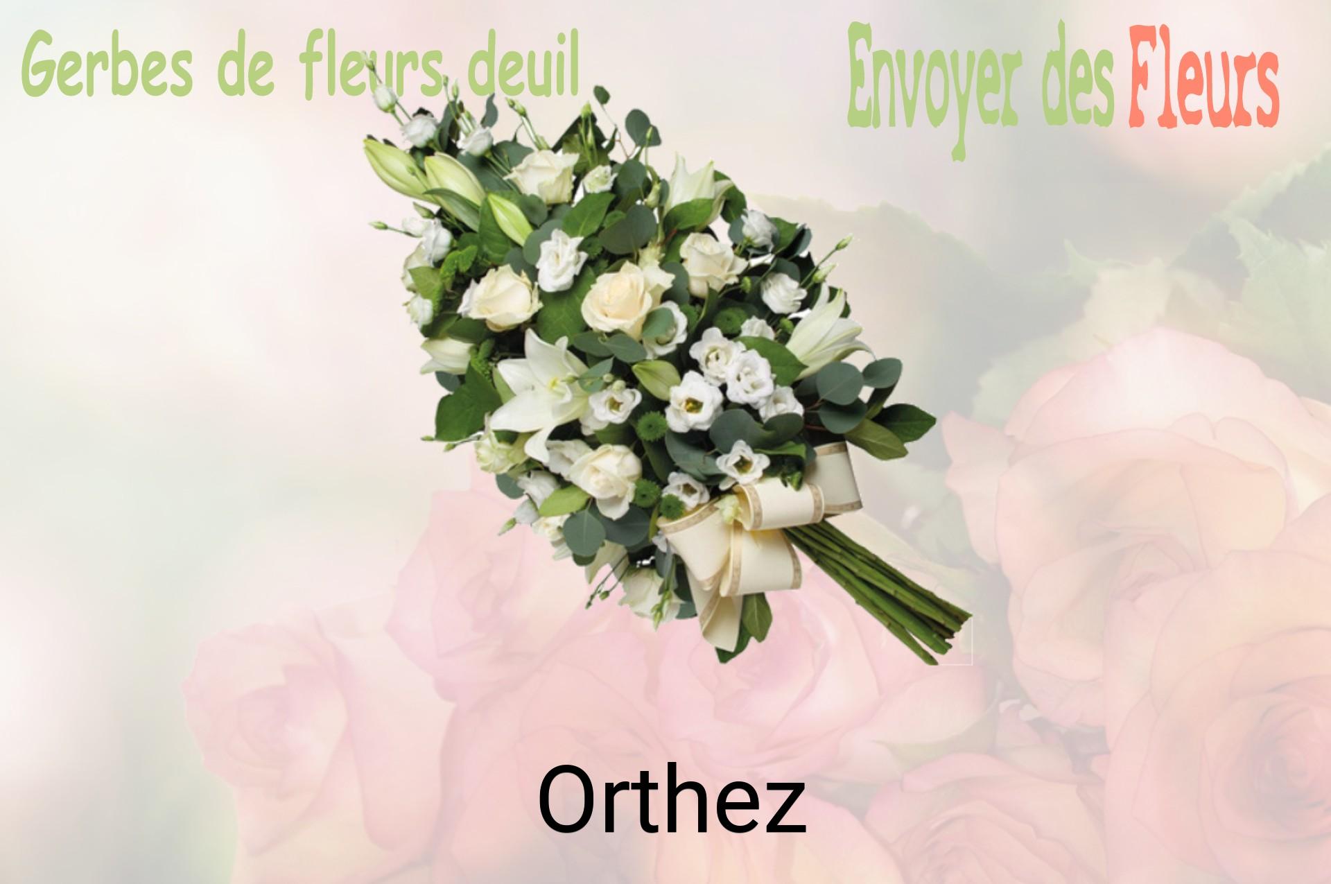 Gerbe de fleurs de deuil livrée à Orthez